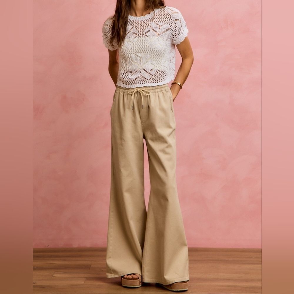 SO ME Crochet Scallop Edge Short Sleeves Open Knit White Top S M L XL - Picture 4 of 11